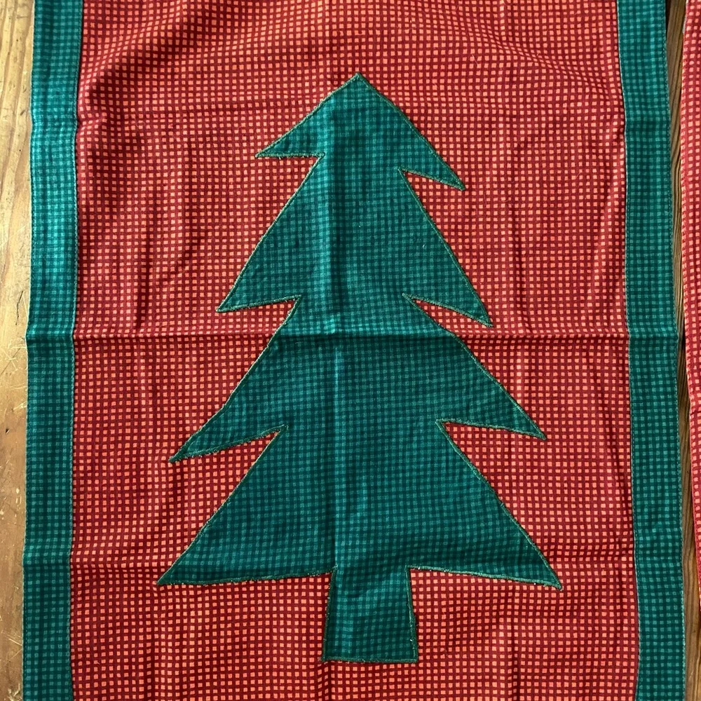 Crate & Barrel Tree Towels Christmas